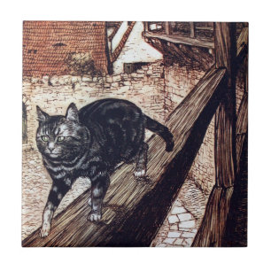 Carreau Illustration de Castle Cat Rackham