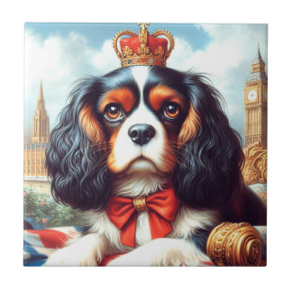 Carreau Illustration de Cavalier King Charles Spaniel