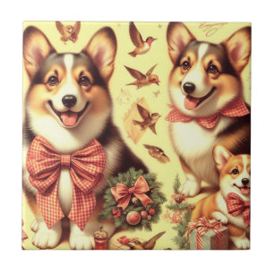 Carreau Illustration de Corgi Corgi gallois mignon