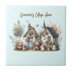Carreau Illustration de Cottages Haven Floral Homes