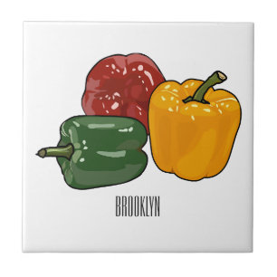 Carreau Illustration de dessin de Capsicum