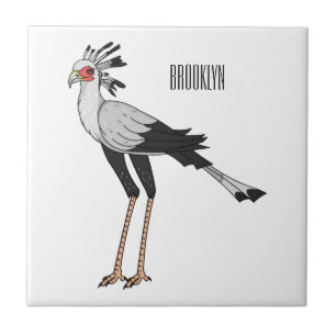Carreau Illustration de dessin du secrétaire pour oiseaux