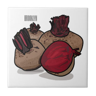Carreau Illustration de dessin sur la betterave