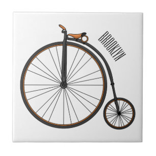 Carreau Illustration de la bande dessinée de vélo à grande