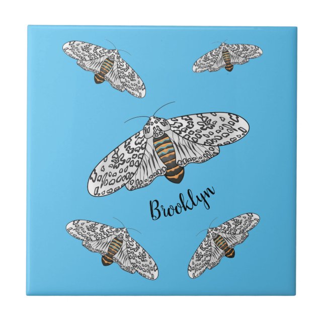 Carreau Illustration de la papine géante léopard (Devant)