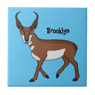 Carreau Illustration de l'antilope Pronghorn