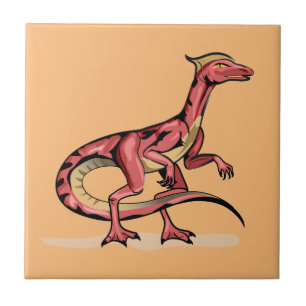 Carreau Illustration De Velociraptor.