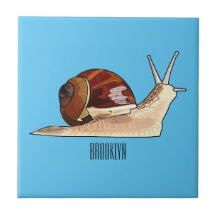 Carreau Illustration d'escargot