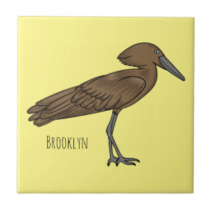 Carreau Illustration d'oiseau Hamerkop