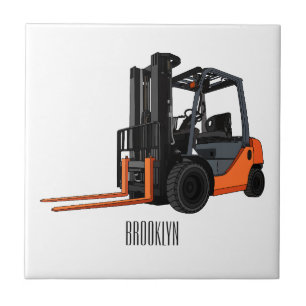 Carreau Illustration du chariot élévateur