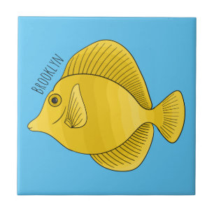 Carreau Illustration du poisson-tang jaune