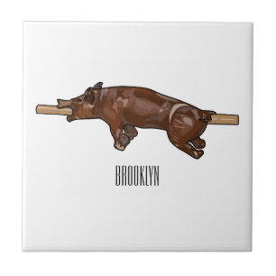 Carreau Illustration du rôti de porc / rôti de porc