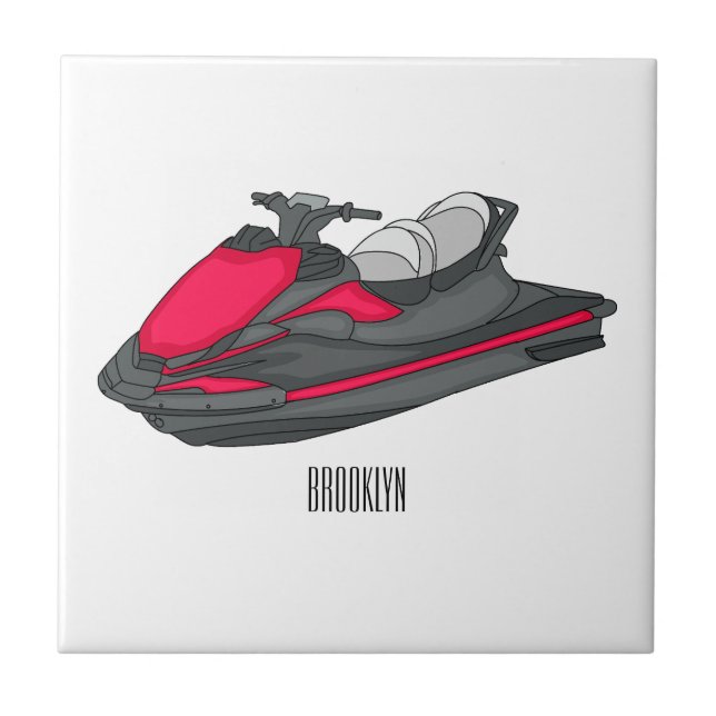 Carreau Illustration Jet ski (Devant)