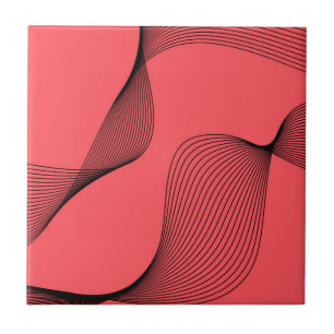 Carreau Illustration ondulée moderne, élégante, tendance,