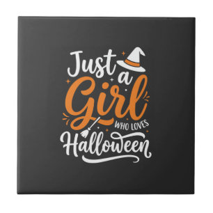 Carreau Illustration vectorielle Halloween Juste Une Fille