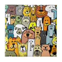 Illustrations de chiens et chats Animés