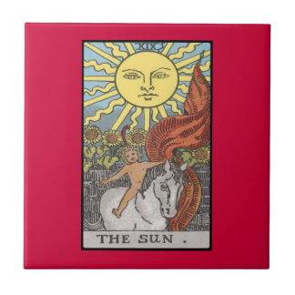 Carreau Image de tarot de carte de The Sun