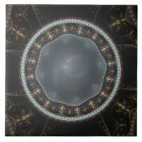 Image fractale de Steampunk organique métallique