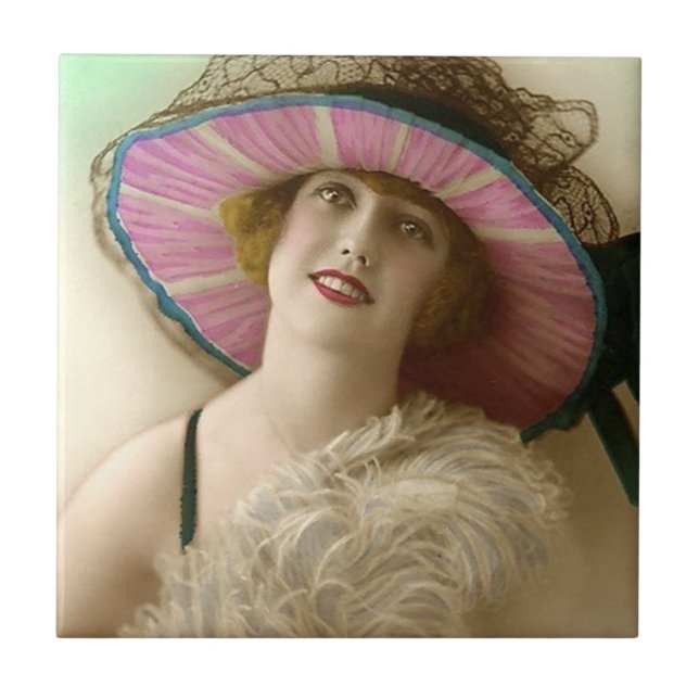 Carreau Image vintage de beauté (Devant)