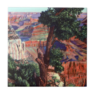 Carreau Image vintage de paysage de canyon grand
