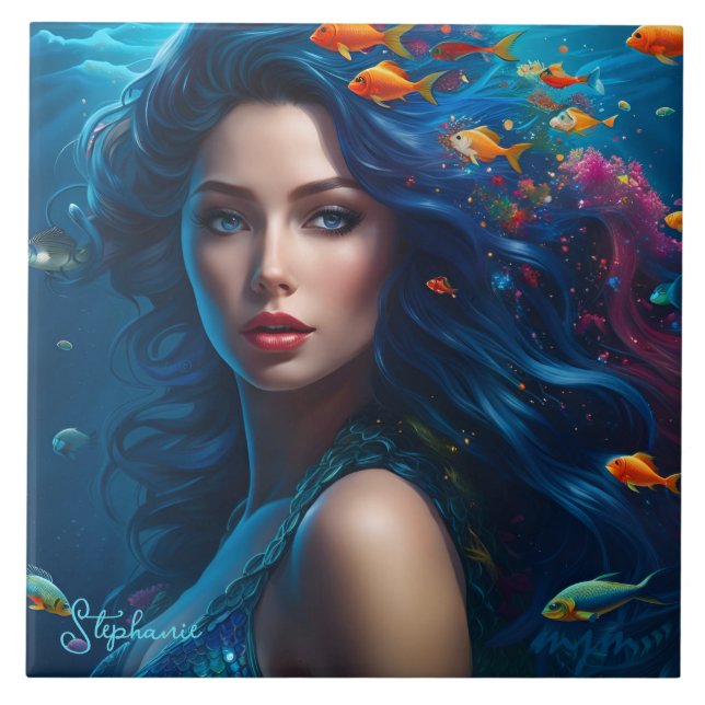 Carreau Imaginaire Belle Sirène Bleue (Devant)