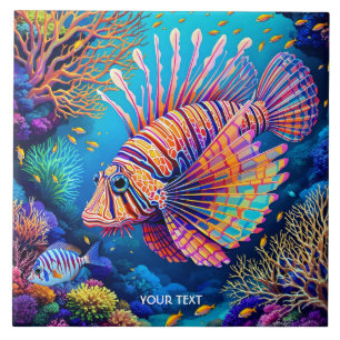 Carreau Imaginaire Cute Lionfish Coral Reef