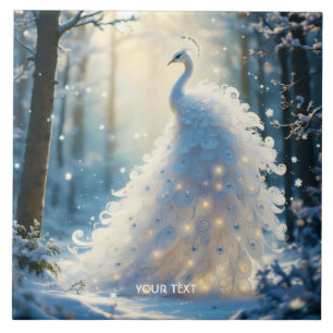 Carreau Imaginaire Cute Neige Blanc Peacock