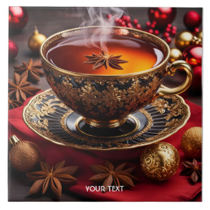 Carreau Imaginaire Cute Vivid Tasse Thé Noël