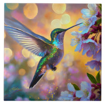Imaginaire de cerisier en fleurs Hummingbird