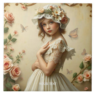Carreau Imaginaire Fleurs Victoriennes mignonnes 