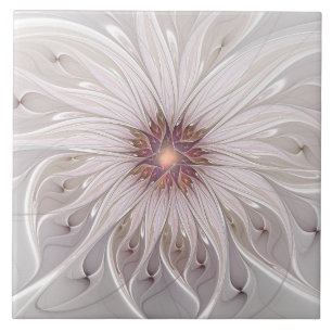 Carreau Imaginaire Floral, Abstraite Fleur Pastel Moderne