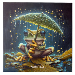 Carreau Imaginaire Mignonne Parapluie Frog Pluie