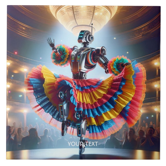 Carreau Imaginaire Mignonne Robot Danser Paris (Devant)