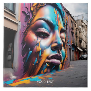 Carreau Imaginaire Visage Vivid Street Art