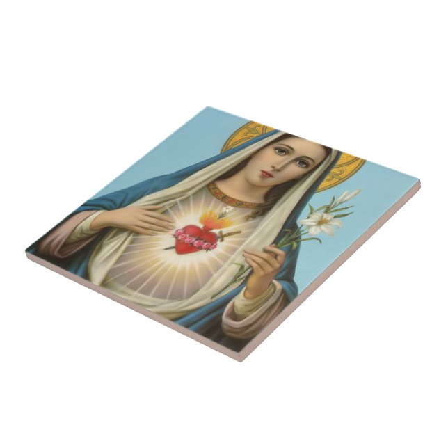 Carreau Immaculé Coeur de Marie Notre Dame image religieus (Côté)