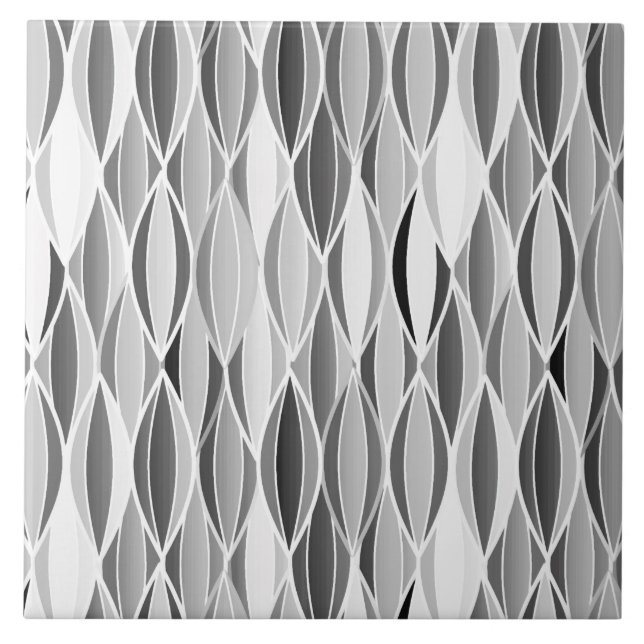 Carreau Impression à ruban du milieu du siècle - nuances d (Devant)