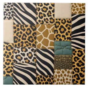 Carreau Impression animale patchwork