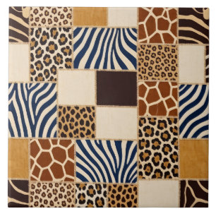 Carreau Impression animale patchwork