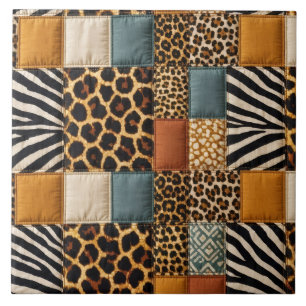 Carreau Impression animale patchwork