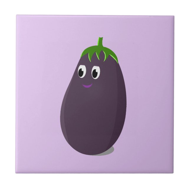 Carreau Impression d'aubergines mignonnes (Devant)