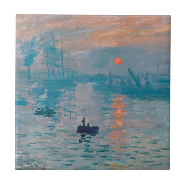 Carreau Impression, soleil levant, Claude Monet (Devant)