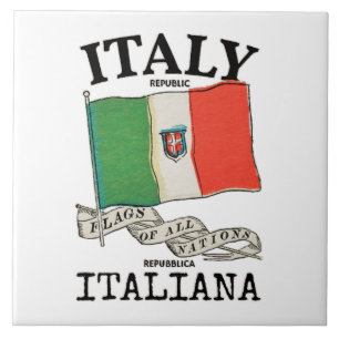 Carreau Indicateur de pays Italie vintage