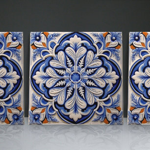 Carreau Indigo Azulejo Bleu Portugais Lisbonne Décor