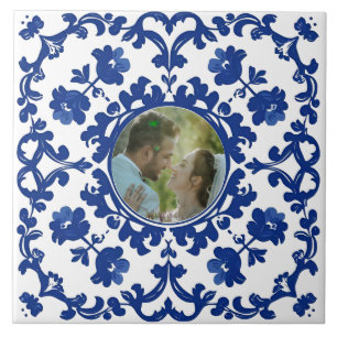 Carreau Indigo Azulejo Bleu Portugais Lisbonne photo