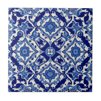 Carreau Indigo Azulejo Blue Portuguese Lisbon Talavera