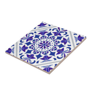 Carreau Indigo Azulejos Portugais Carrelage bleu et blanc