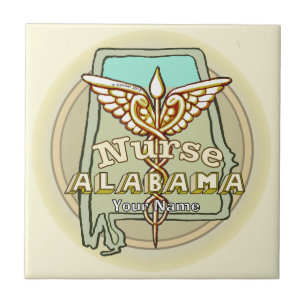 Carreau Infirmière de l'Alabama Caduceus