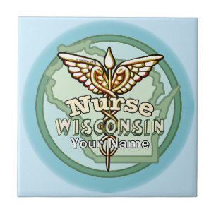 Carreau Infirmière du Wisconsin Caducée