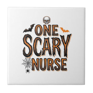Carreau Infirmière effrayante Halloween Vintage Gravure T-