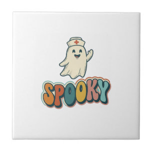 Carreau Infirmière Halloween Fantôme Époxy Drôle_1